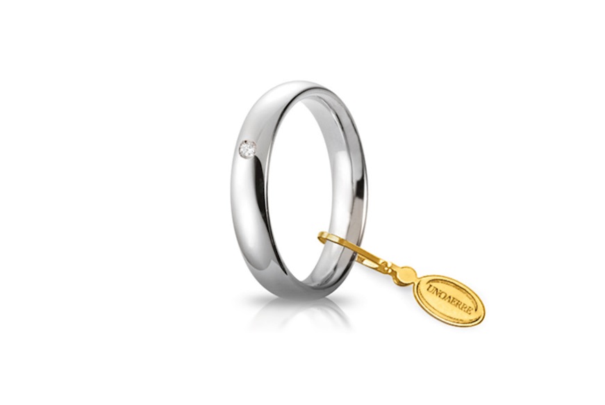 Fede Comoda oro 750‰ con diamante Unoaerre