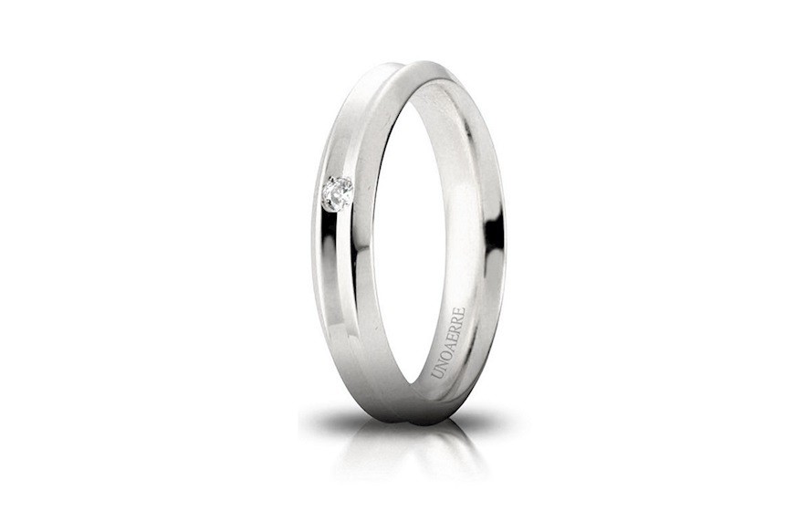 Fede Corona oro 750‰ con diamante Unoaerre