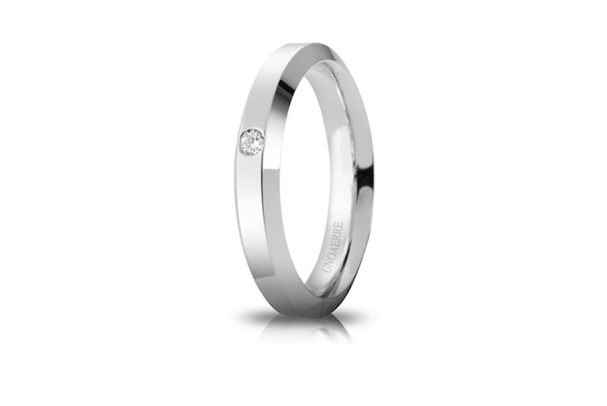 Fede Hydra oro 750‰ con diamante Unoaerre