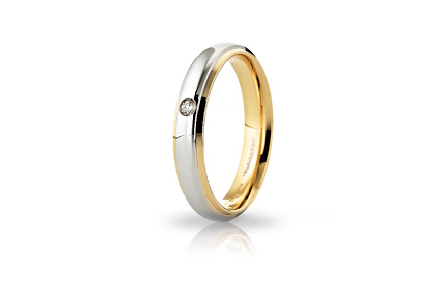 Fede Cassiopea oro 750‰ con diamante Unoaerre