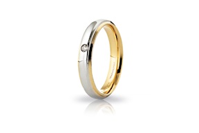 Fede Cassiopea oro 750‰ con diamante Unoaerre
