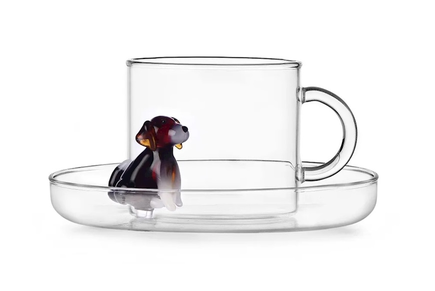 Tazza The con piatto Dog English Foxhound Ichendorf
