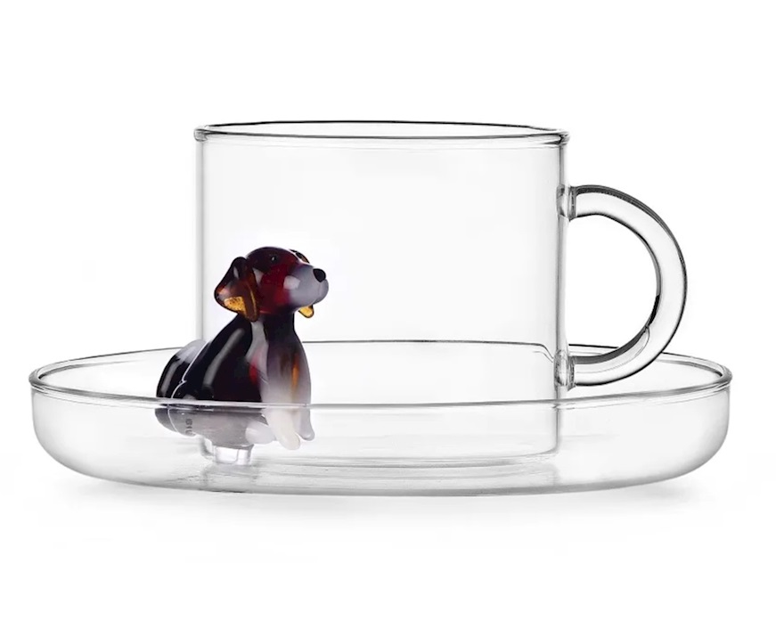 Tea cup with saucer Dogs English Foxhound Ichendorf