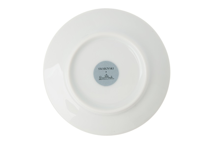 Piatto segnaposto Signum Azure porcellana Swarovski x Rosenthal