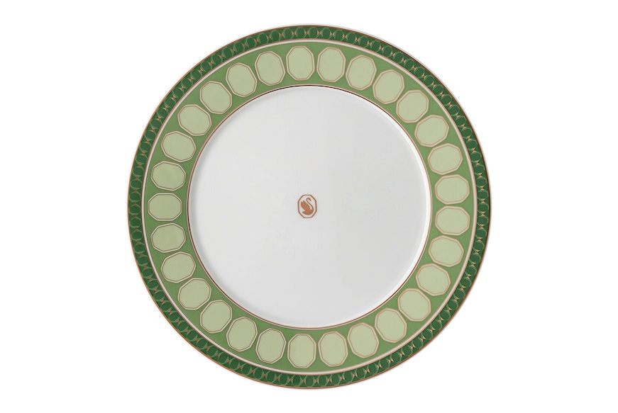 Piatto piano Signum Fern porcellana Swarovski x Rosenthal