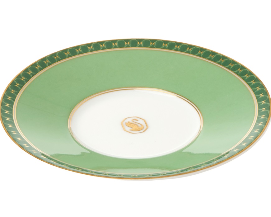 Set tazze espresso Signum Fern porcellana con piattino Swarovski x Rosenthal