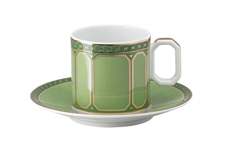 Espresso cup set Signum Fern porcelain Swarovski x Rosenthal