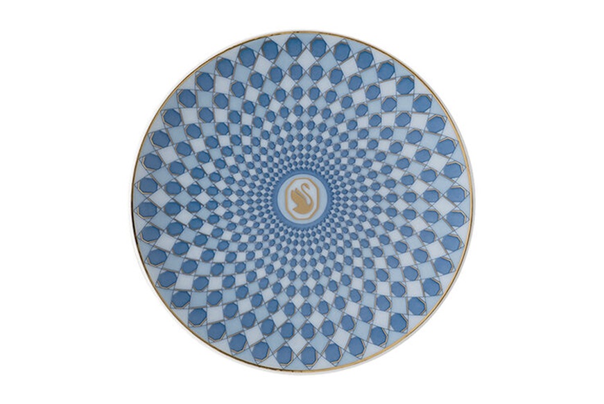 Little plate Signum Azure porcelain Swarovski x Rosenthal