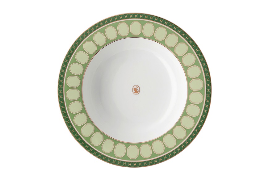 Deep plate Signum Fern porcelain Swarovski x Rosenthal