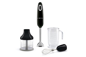 Frullatore ad immersione con accessori Nero Smeg