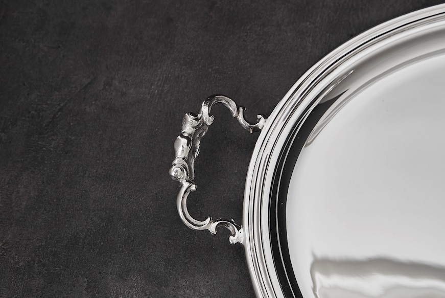 Oval Tray silver 1159 grammi in English style Zanolli Vintage