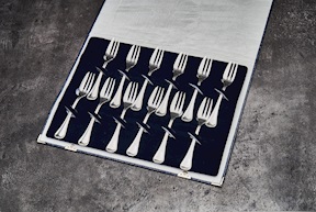 Fork set silver 283 grammi Zanolli Vintage