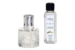 Cofanetto Lampada Catalitica Mirage Transparente con profumo 250 ml The Blanc Purete Maison Berger Paris