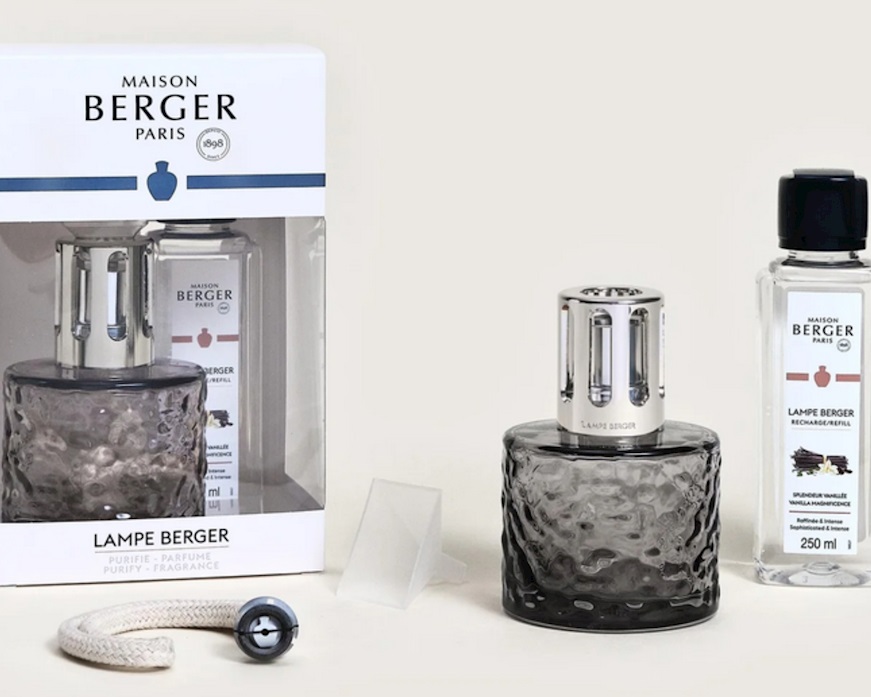 Gift pack lamp Mirage Noire with 250 ml perfume Splendeur Vanille Maison Berger Paris