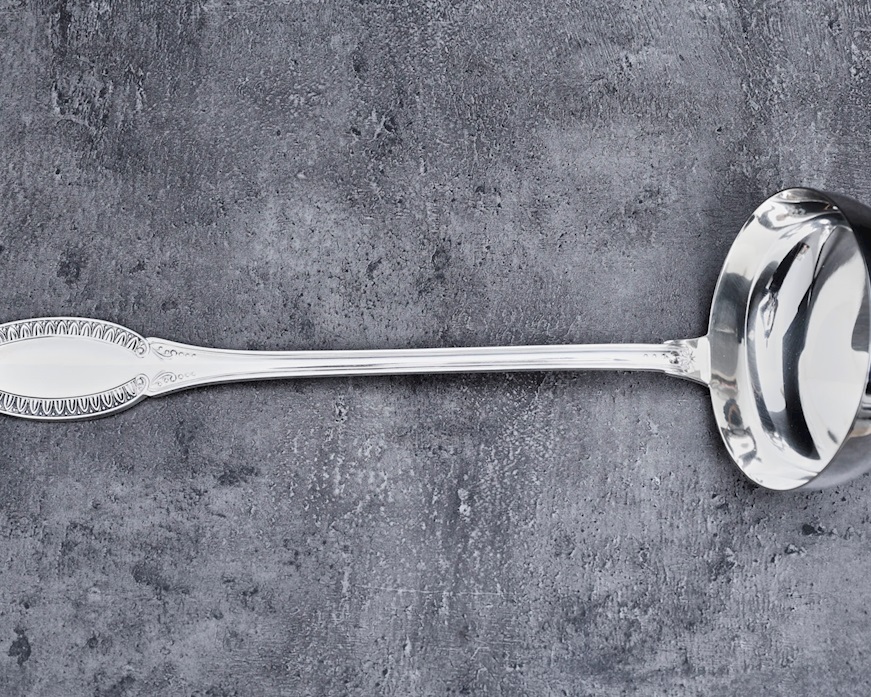 Mestolo argento 217 grammi in stile Impero usato ricondizionato Zanolli Vintage