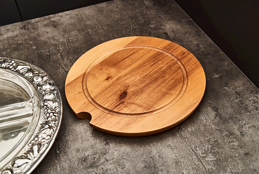 Vassoio rotondo per antipasti e formaggi argento 987 grammi usato ricondizionato Zanolli Vintage