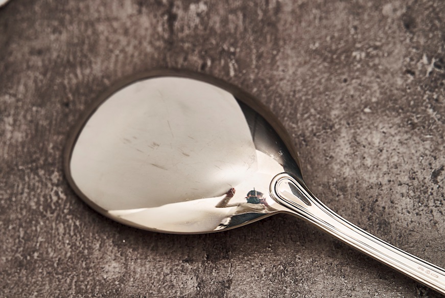 Cucchiaio risotto argento 195 grammi in stile Inglese usato ricondizionato Zanolli Vintage