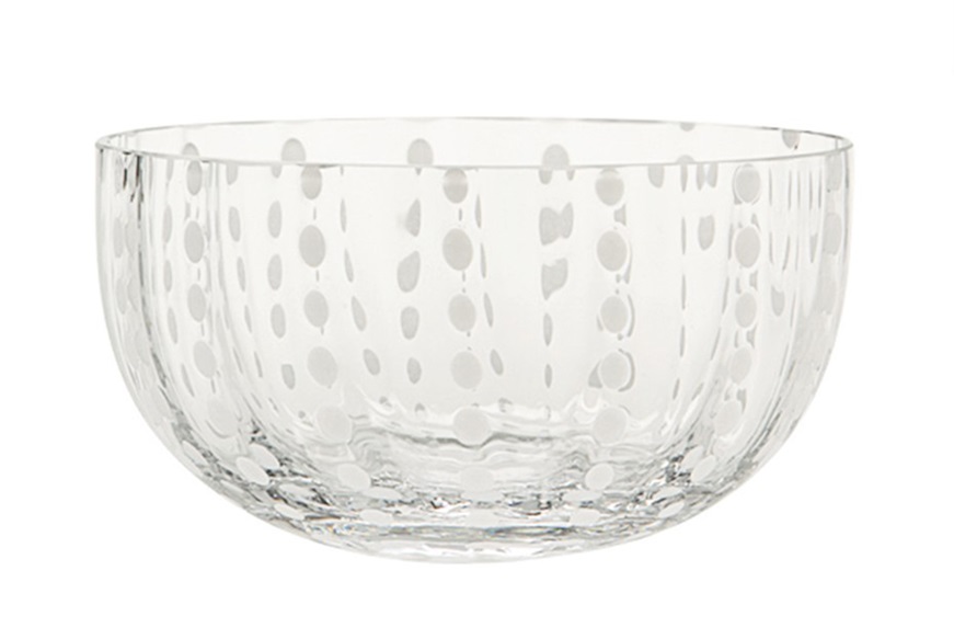 Large bowl Perle transparent Zafferano