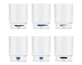 Confezione di bicchieri tumbler Teca Mare decori assortiti 6 pezzi Zafferano