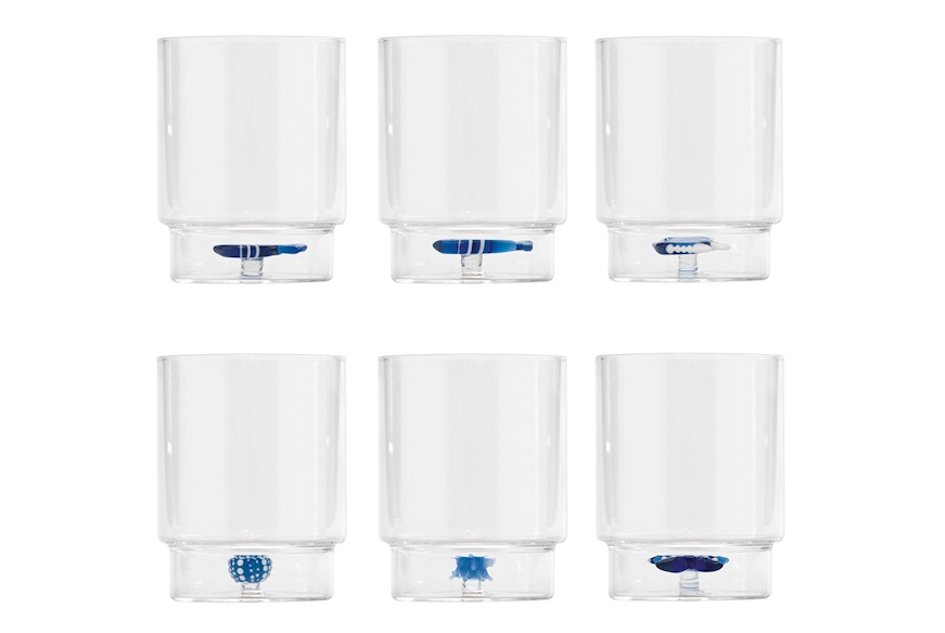Confezione di bicchieri tumbler Teca decori assortiti 6 pezzi Zafferano
