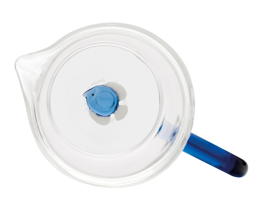 Caraffa Teca Mare pesce bicolor blu Zafferano