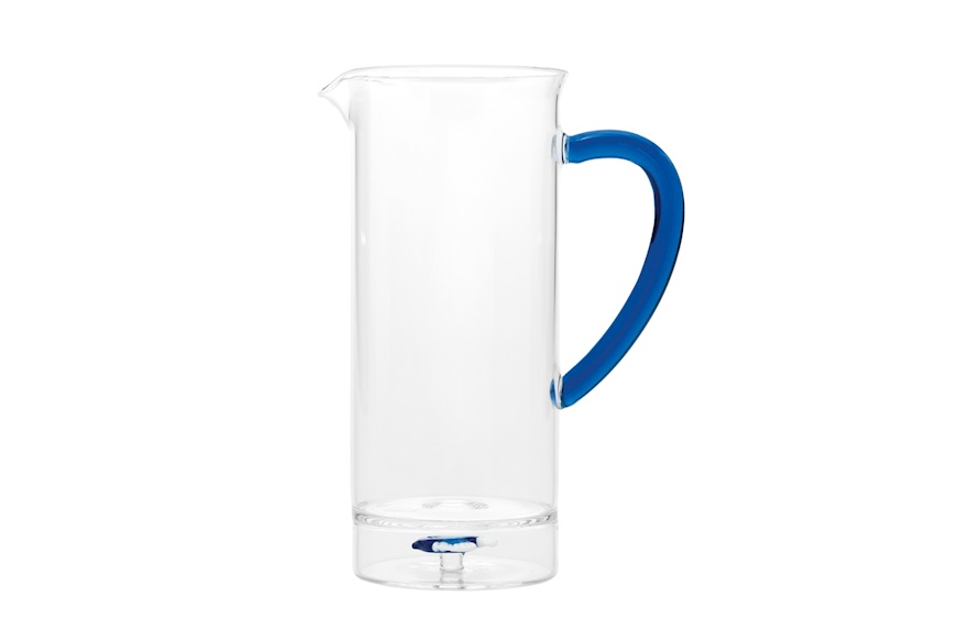 Pitcher Teca blue fish Zafferano