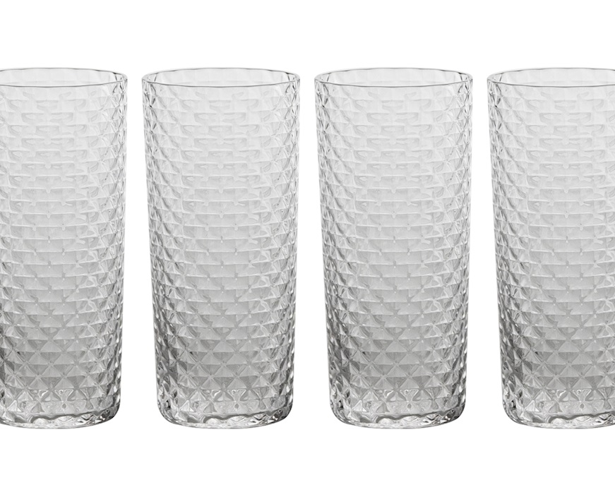 Tumbler glass high ball Veneziano Mixology 4 pieces Zafferano