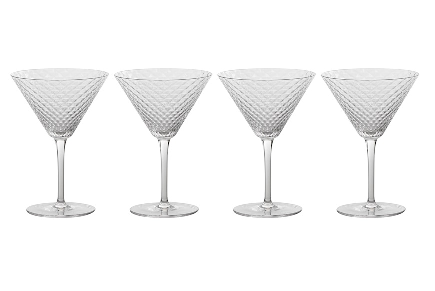 Martini goblet Veneziano Mixology 4 pieces Zafferano