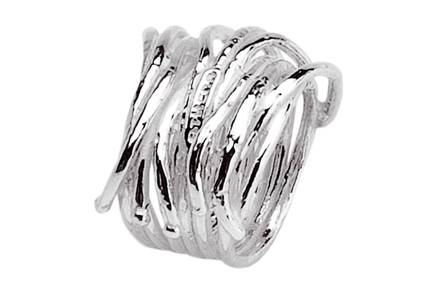Anello Love Nest argento con fascia multifilo Selezione Zanolli
