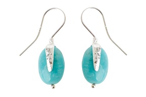 Earrings New Positano silver with amazonite Selezione Zanolli