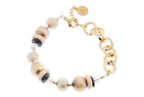 Bracciale Orchidea in vetro bianco avorio Antica Murrina