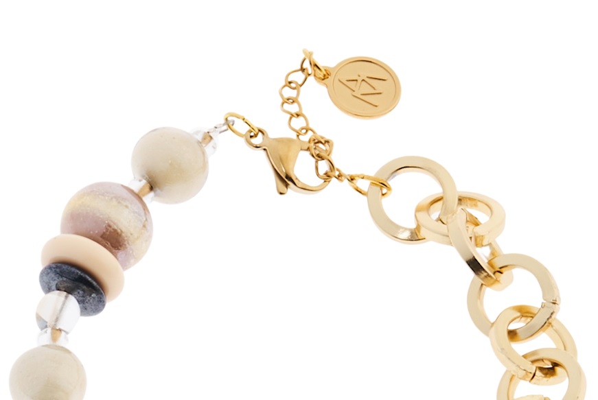 Bracciale Orchidea in vetro bianco avorio Antica Murrina