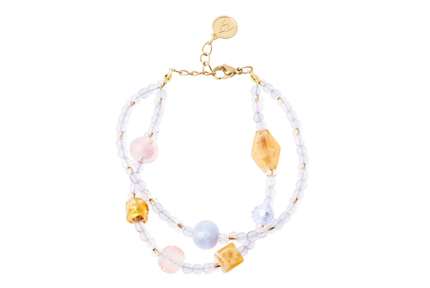 Bracelet Narciso in violet glass Antica Murrina