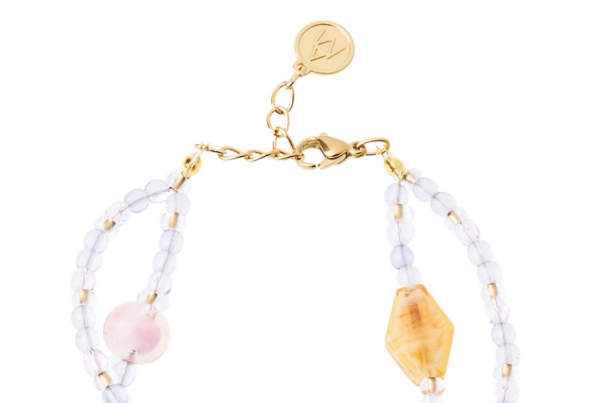 Bracelet Narciso in violet glass Antica Murrina