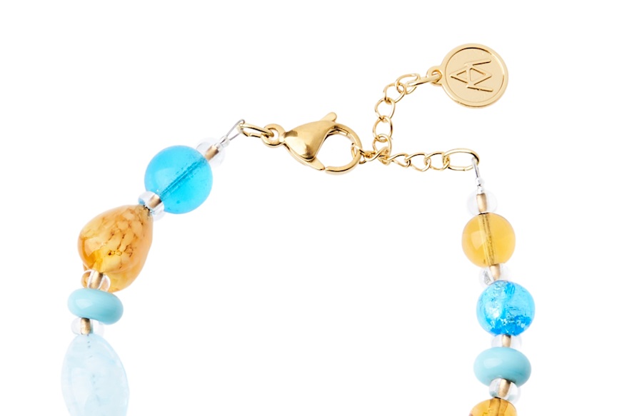 Bracciale Narciso in vetro azzurro Antica Murrina