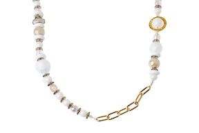 Collana Giglio in vetro bianco avorio Antica Murrina