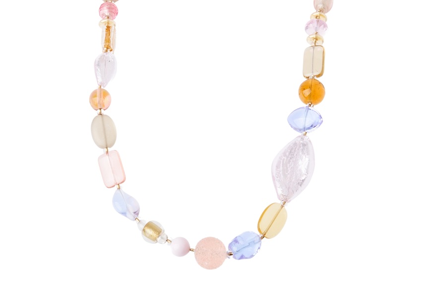 Collana Narciso in vetro ametista viola Antica Murrina
