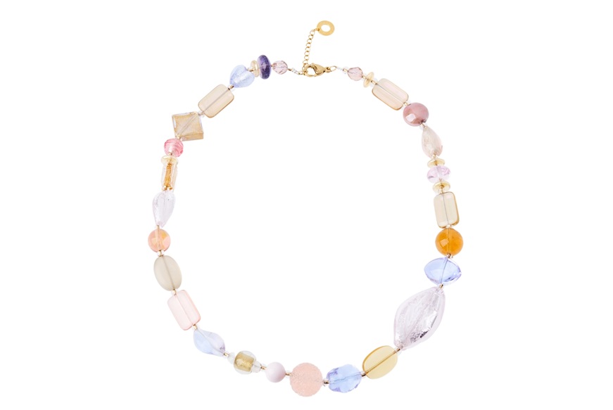 Collana Narciso in vetro ametista viola Antica Murrina