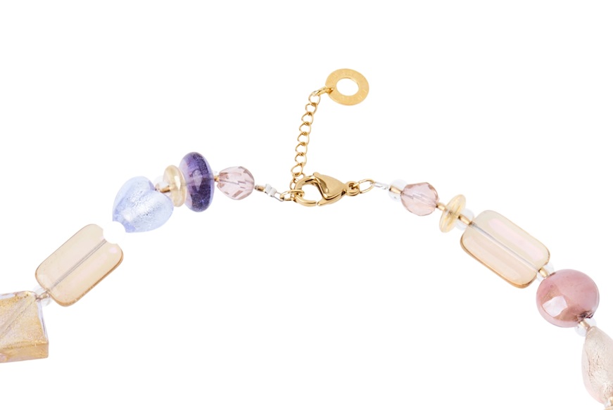 Collana Narciso in vetro ametista viola Antica Murrina