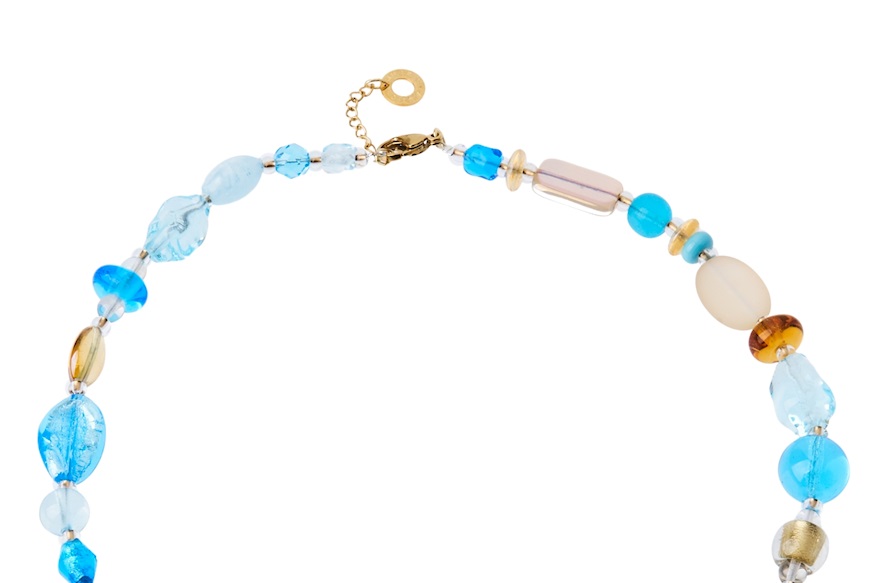 Collana Narciso in vetro azzurro Antica Murrina
