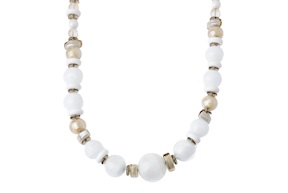Collana Giglio in vetro bianco avorio Antica Murrina
