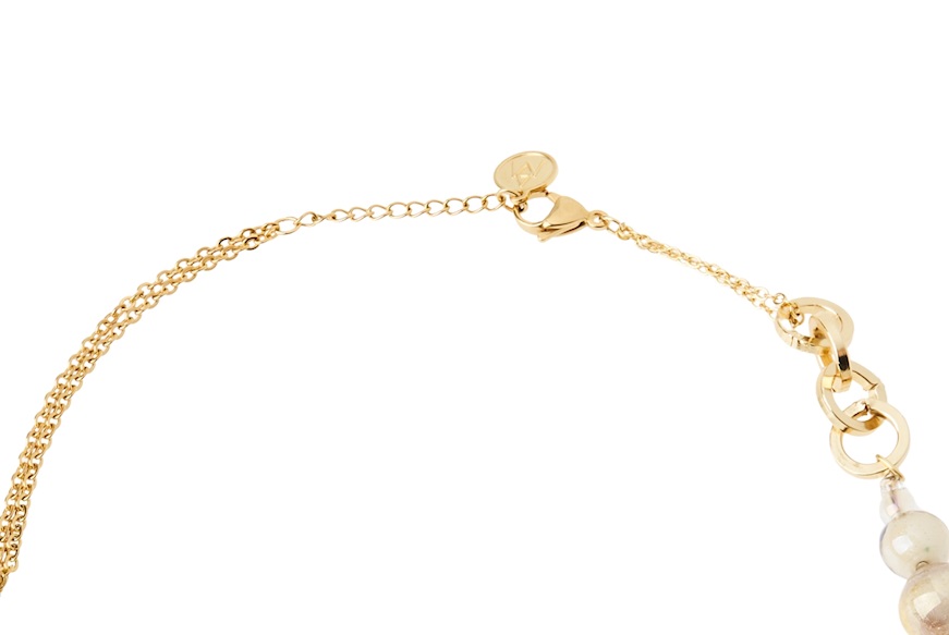 Collana Orchidea in vetro bianco avorio Antica Murrina