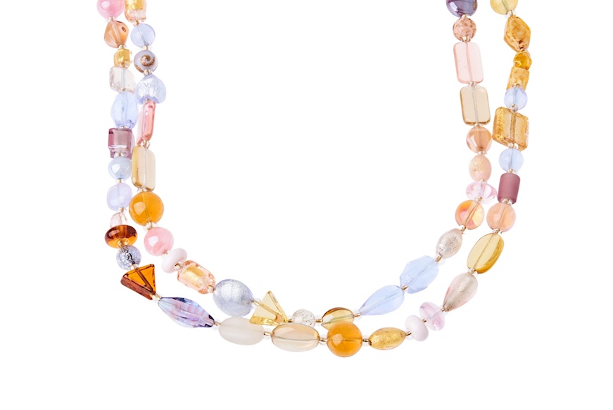 Collana Narciso in vetro ametista viola Antica Murrina