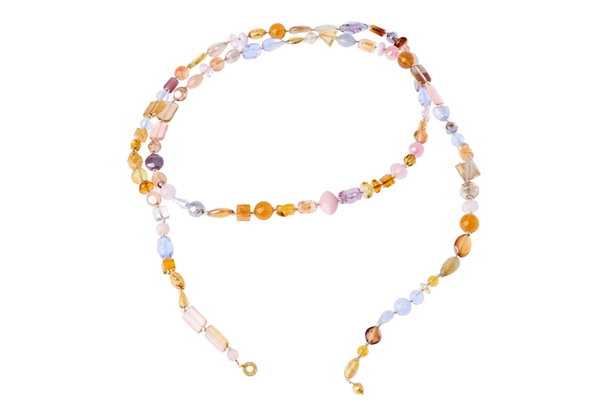 Collana Narciso in vetro ametista viola Antica Murrina
