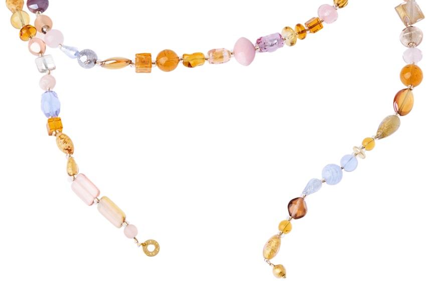 Collana Narciso in vetro ametista viola Antica Murrina