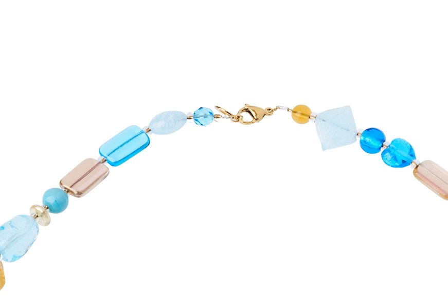 Collana Narciso in vetro azzurro Antica Murrina