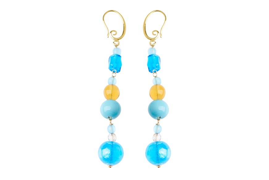 Earrings Narciso in blue glass Antica Murrina