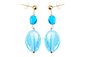 Earrings Narciso in blue glass Antica Murrina