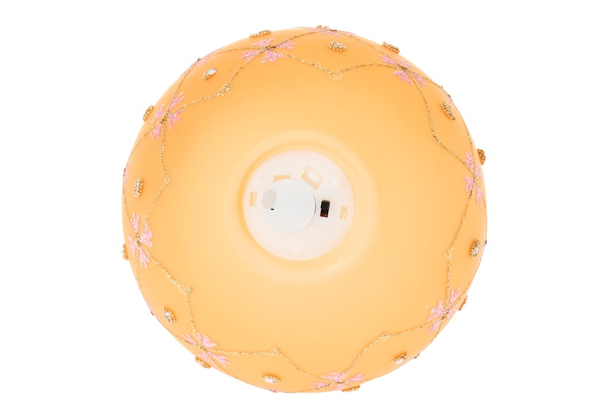 Idea Regalo Pasqua Uovo luminoso decorato arancio con luce LED Selezione Zanolli