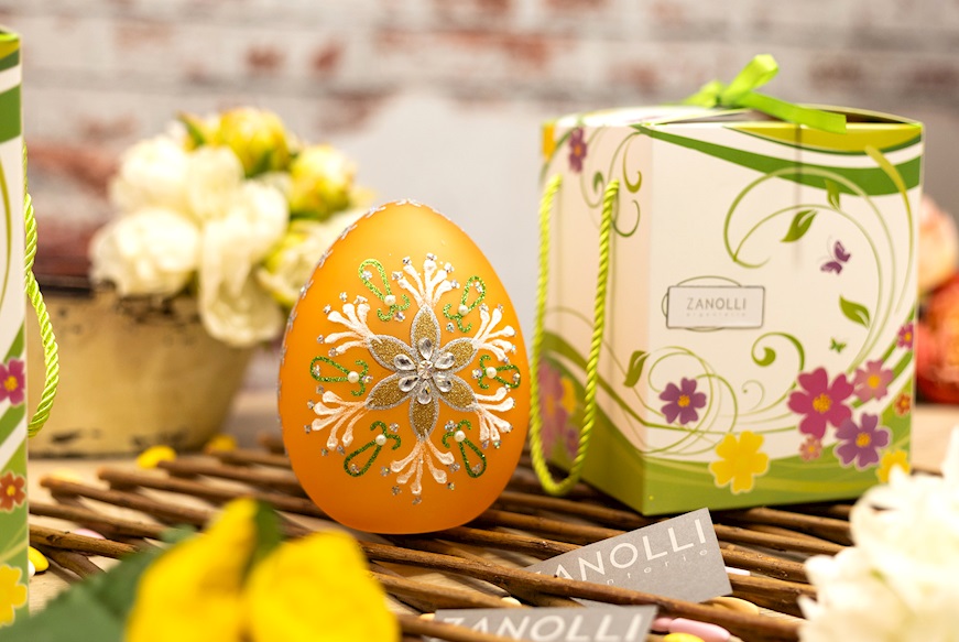 Decorated luminous egg with LED light Selezione Zanolli